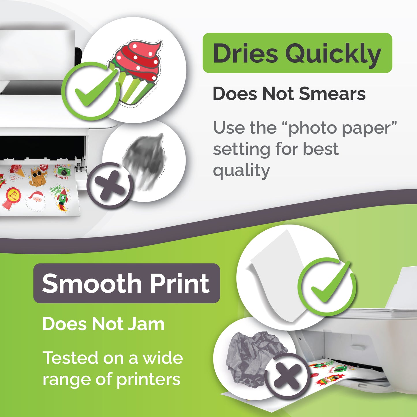 sticker paper matte