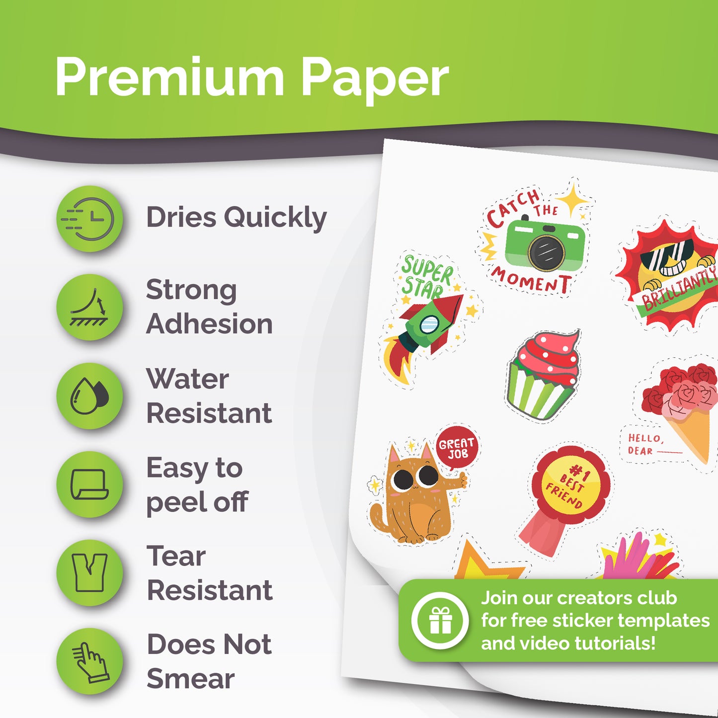 printable vinyl sticker paper waterproof