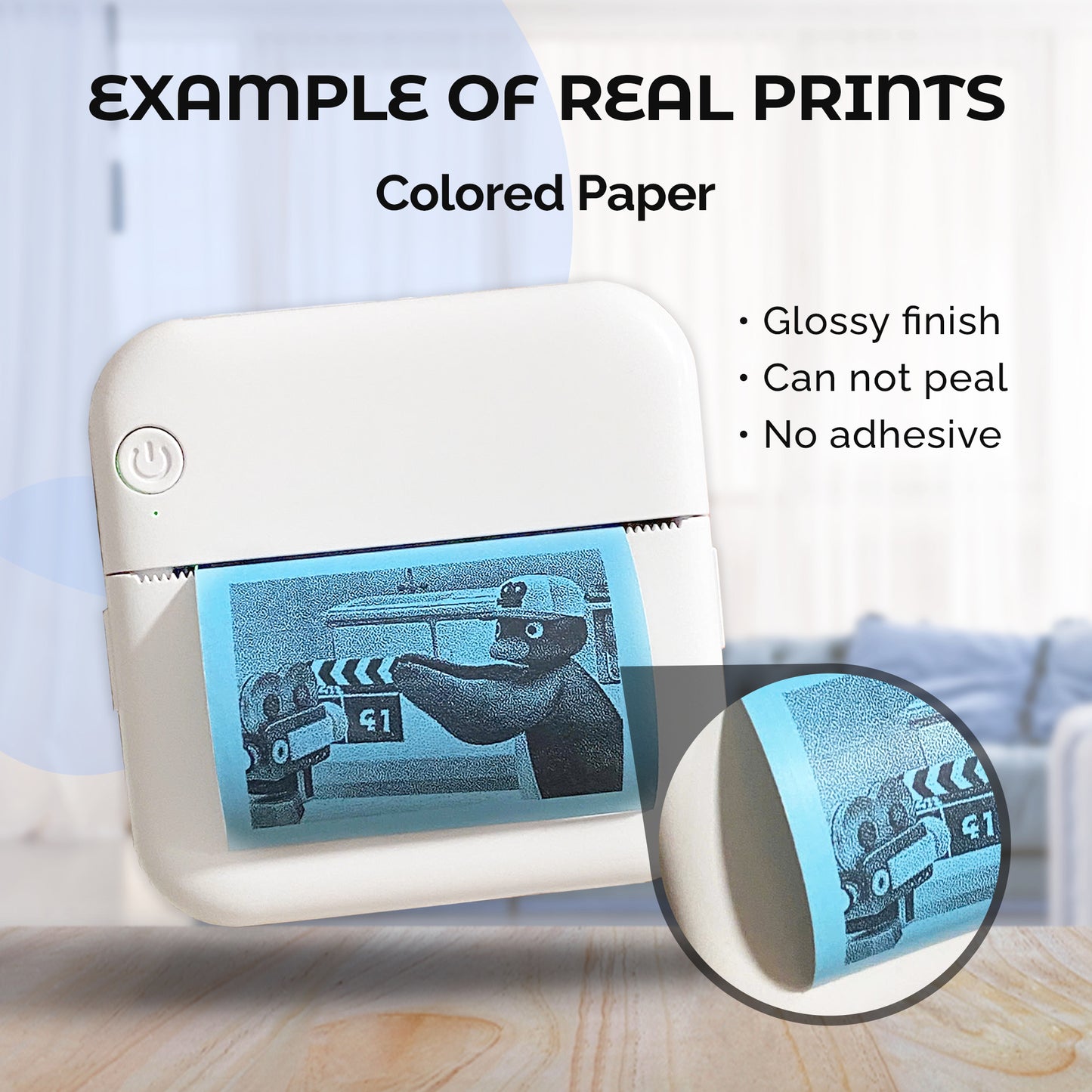 Colored Pocket Printer Paper - 3 Rolls