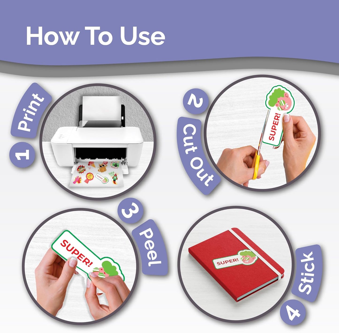 Premium Printable Vinyl Sticker Paper for Inkjet Printer - Translucent - US Letter Size