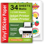 Vinyl sticker paper - Matte 34 Sheets
