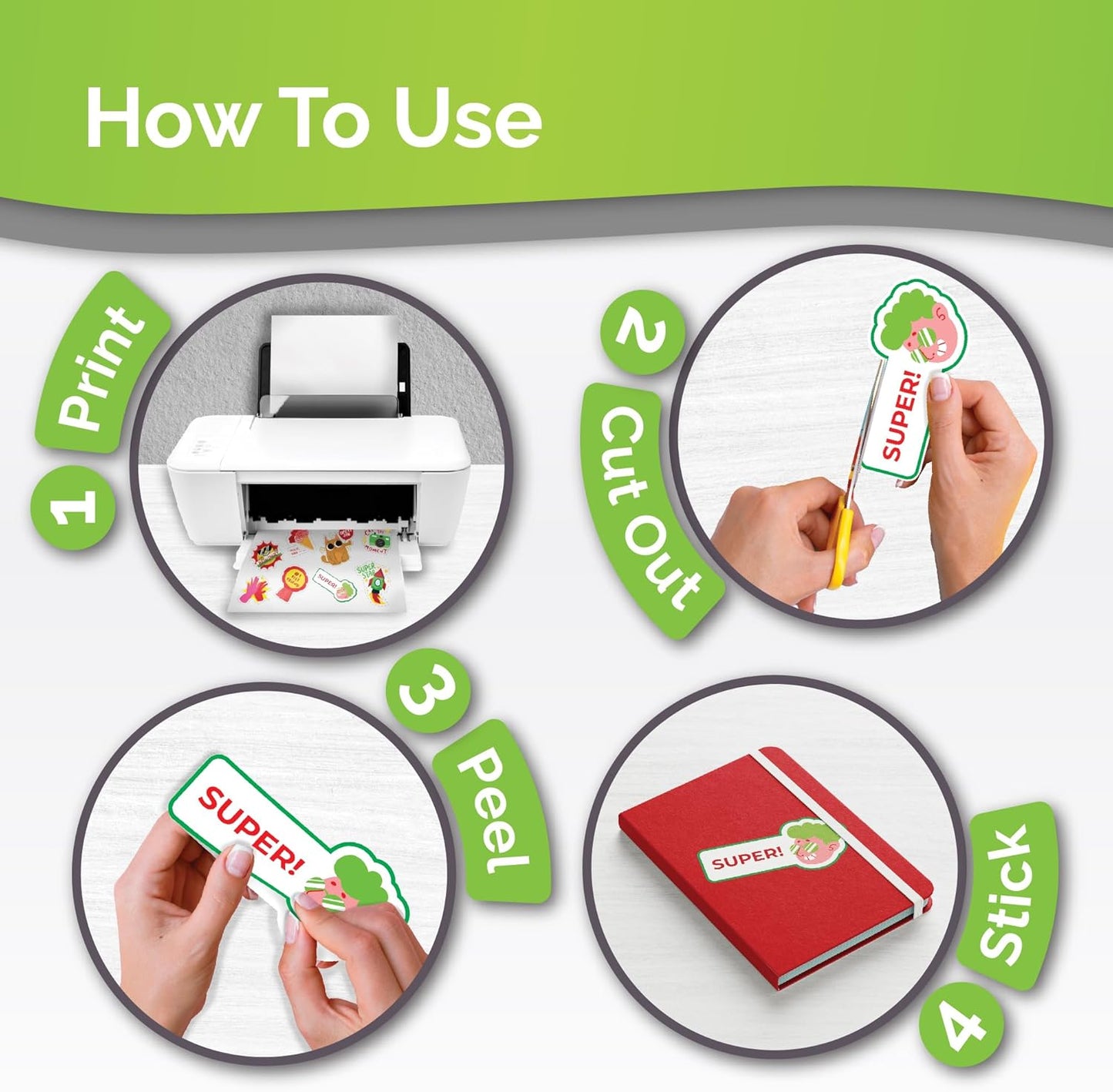 Premium Printable Vinyl Sticker Paper for Inkjet Printer - Matte - A4 Size