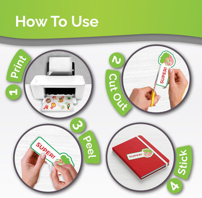 Premium Printable Vinyl Sticker Paper for Inkjet Printer - Matte - A4 Size