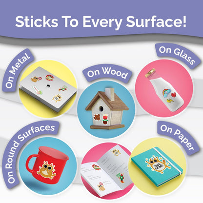 Premium Printable Vinyl Sticker Paper for Inkjet Printer - Translucent - US Letter Size